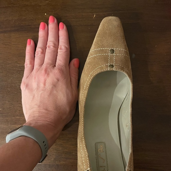 Unisa Camel Colored Suede Pumps, Square Toe, 8 - Picture 12 of 12